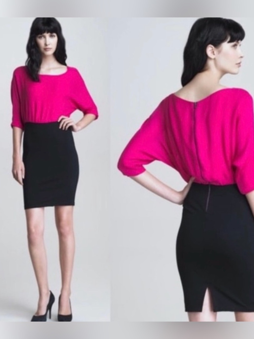 Alice +Olivia Pink Ginny Combo Dress Sz 4